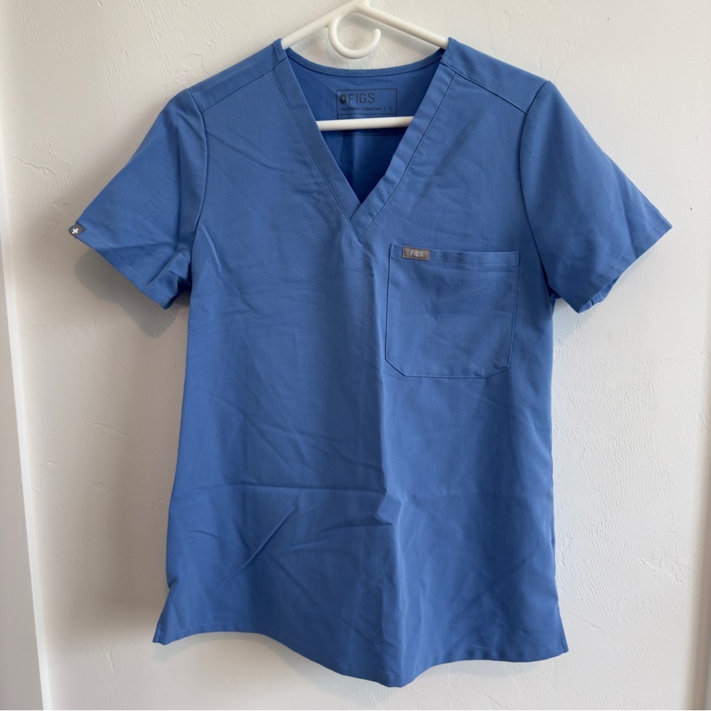 Figs Catarina Scrub Top Alps Blue S